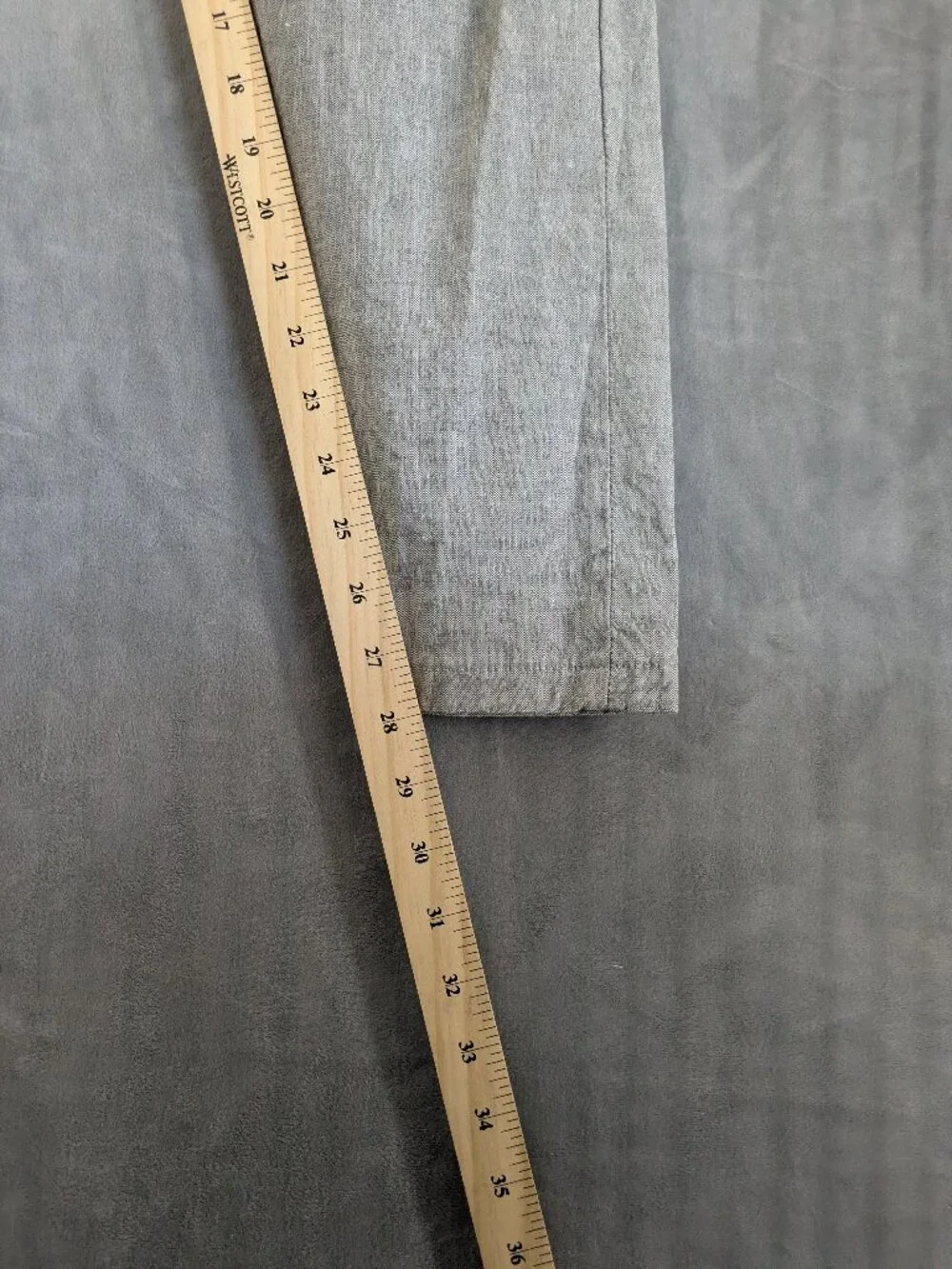 James Perse Standard MCR1084 Mens 34 Linen Blend Button Fly Pants Gray